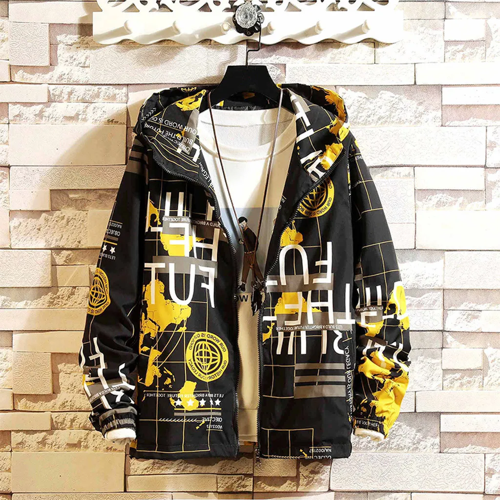 JAYCOSIN, мужская куртка, Chaqueta Hombre, осенняя повседневная куртка в стиле пэчворк с принтом, мужская уличная куртка в стиле хип-хоп, Jaqueta Masculino 19JUL31