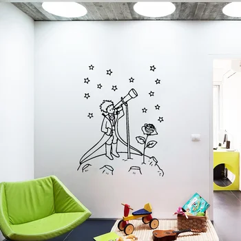 

Cartoon little prince Vinyl Wall Stickers For Kids Room Decorative Decal Wallpaper Princes Sticker For Baby Wall Decor 3561