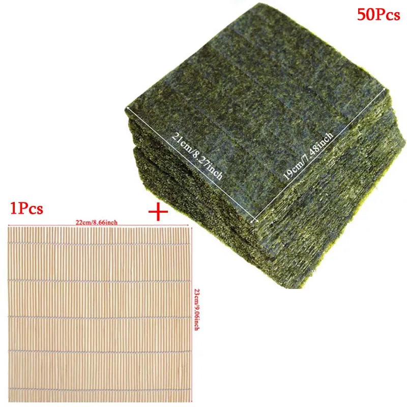 21x19cm 50Pc1S 50-100 шт суши нори морские водоросли Фабрика AAA Качество, темно-зеленый вторичный выпечки Нори Суши algues, лучшие продажи суши - Цвет: 21x19cm 50Pc1S
