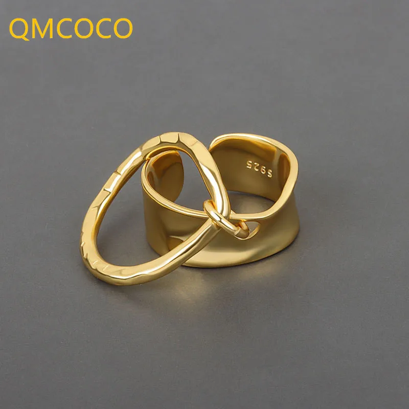 Silver Color Ring Man Women Double Round Lines Vintage Wedding Trendy Jewelry Open Adjustable Ring silver rings silver ring wedding rings Trendy Gifts