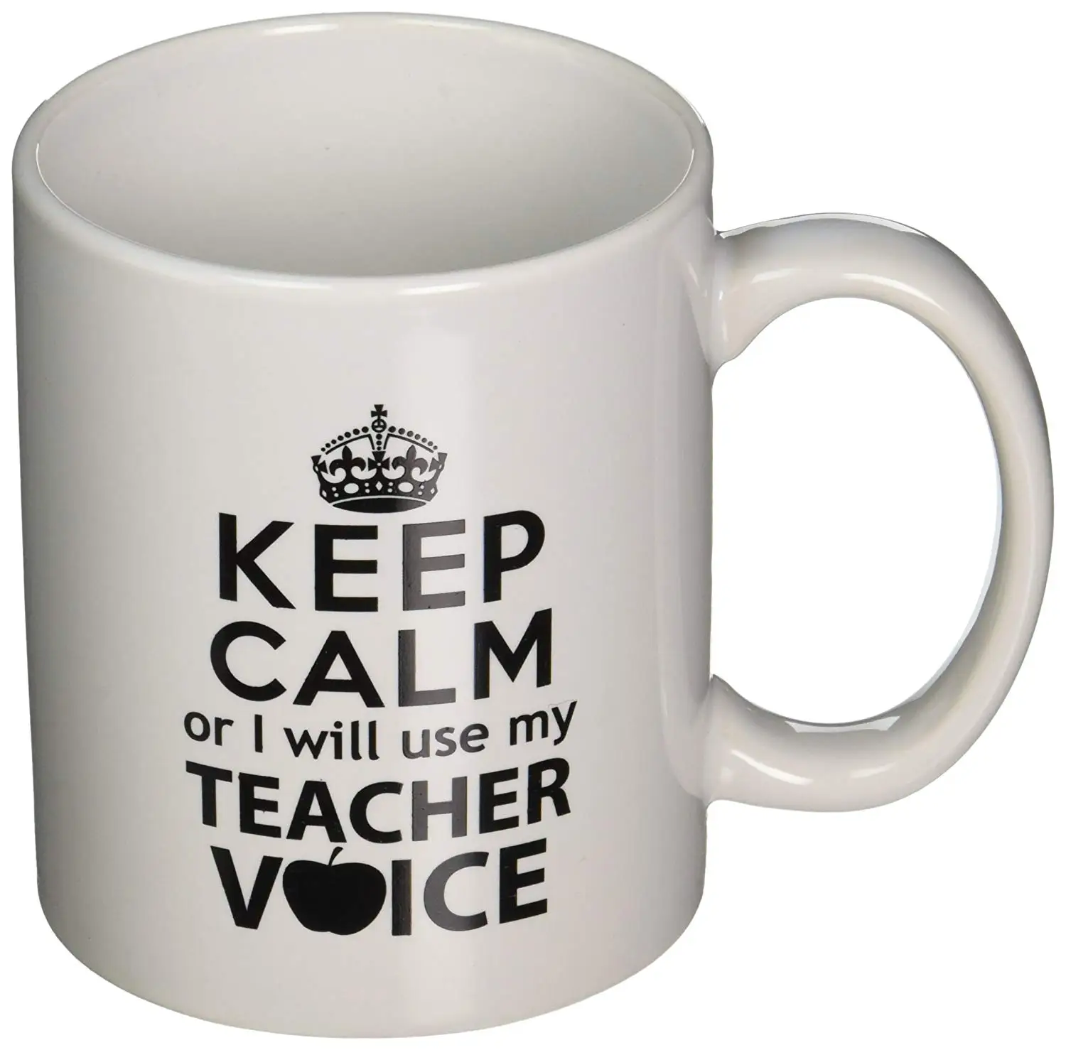 Забавная кружка 11OZ Keep Calm или я буду использовать мой голос учителя кофейная чашка