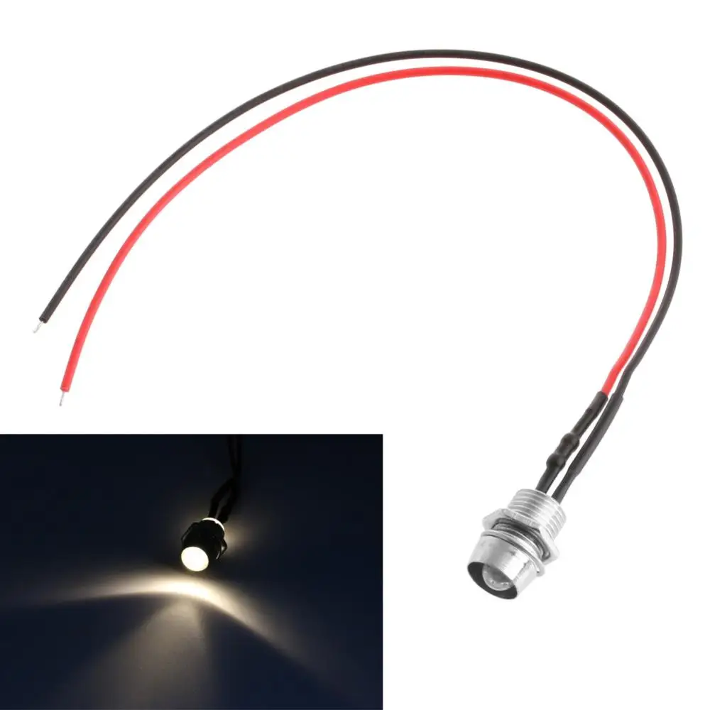 Тёплый белый 1x светодиодный индикатор lumiere Pilot Dash Directionnel Voiture Moto Bateau 12V Rouge X6HF - Испускаемый цвет: Тёплый белый