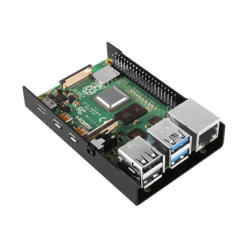 4 ГБ ОЗУ Raspberry Pi 4 Модель B DIY комплект Pi 4B с охлаждающим вентилятором+ теплоотвод+ адаптер питания+ чехол+ 32 ГБ Micro SD+ кабель HDMI