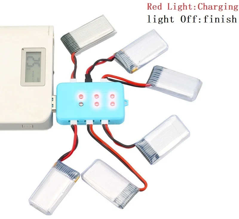 Аккумулятор JJRC H36 3,7 V 260mAh для E010 E011 E012 E013 F36 3,7 v Lipo батарея 6в1 UBS зарядное устройство RC Запчасти для квадрокоптера