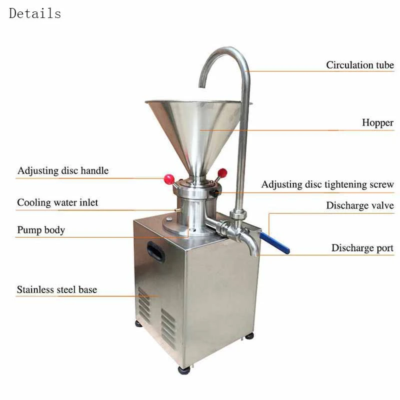 Commercial Dry Wet Peanut Butter Machine Maker 1500W Colloid Mill