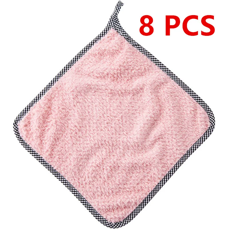 Confezione Da 24 Strofinacci Da Cucina Multicolore - Pile Corallo Anti-Lanugine, Riutilizzabili, Lavabili E Asciugatura Rapida