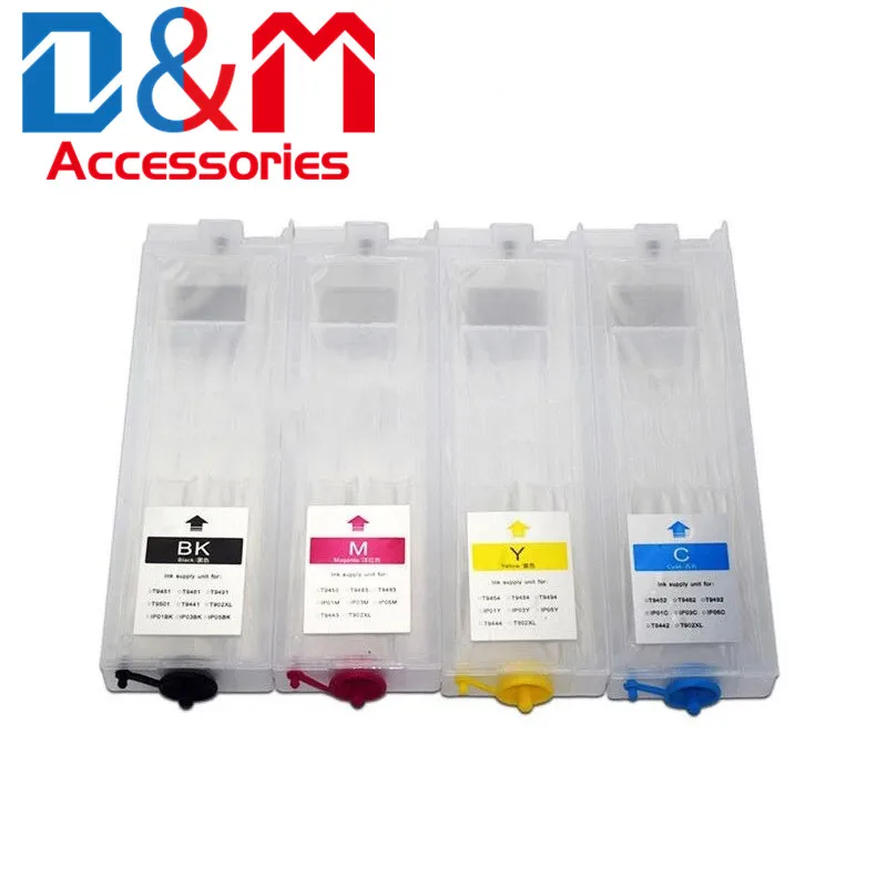 

Refillable Ink Cartridge T945 T9451 T9452 T9453 T9454 38.1ml 64.6ml For Epson Workforce Pro WF-C5290 C5790 C5210 C5710 Ink Tank