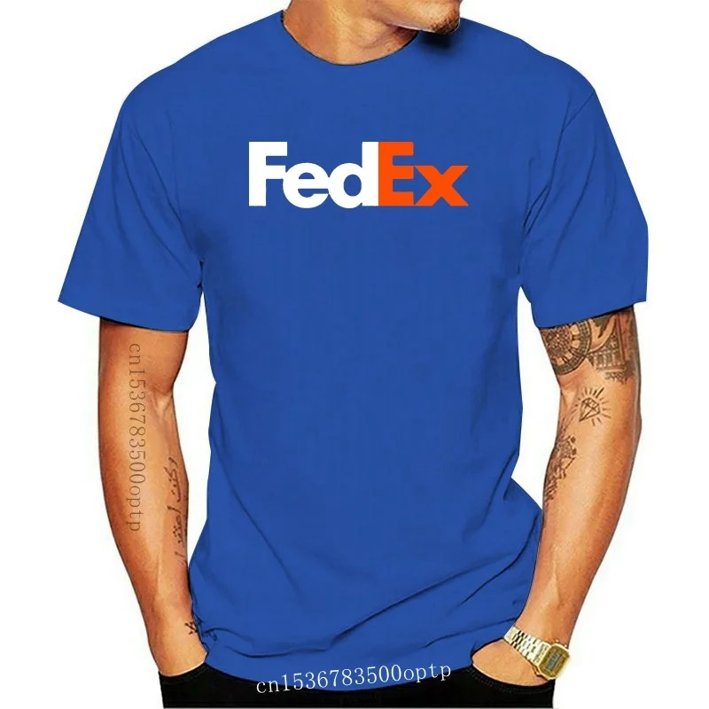 Белая оранжевая футболка FedEx | Мужская одежда