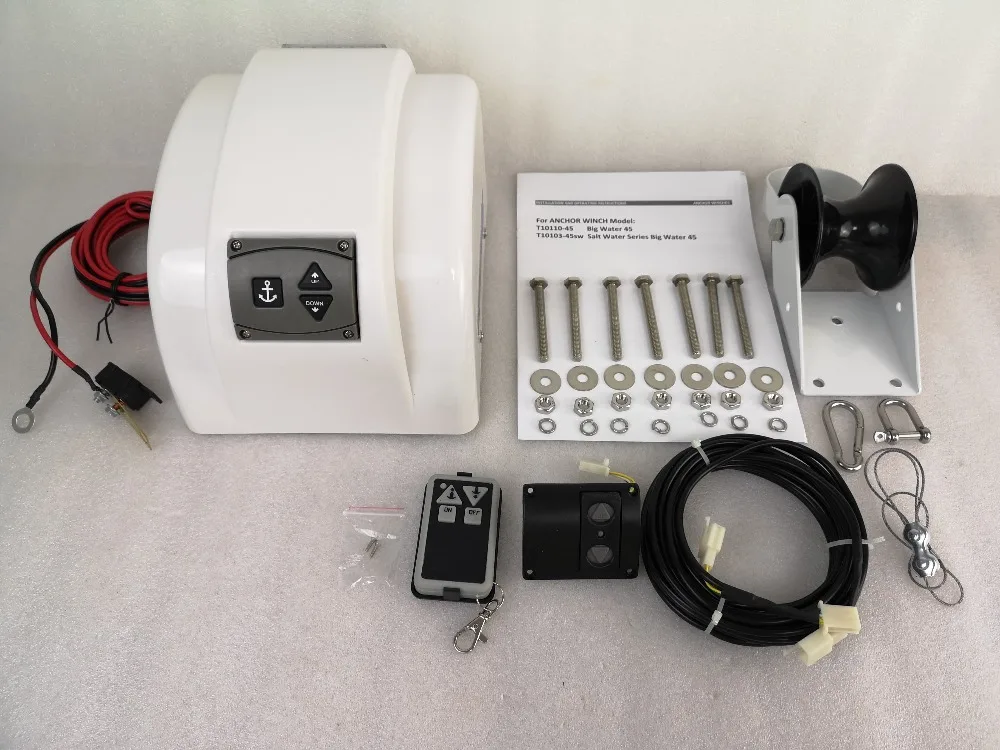 12V AutoDepoly Якорная Лебедка 45 lb. Морская лодка понтон 4 варианта