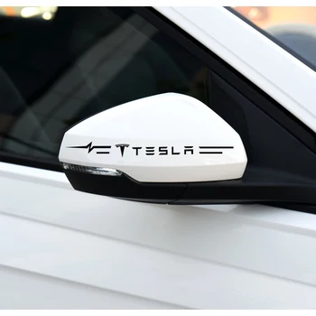 

Car Creative stickers colors Auto Rearview mirror decorative Decals Car Door Handle Design Sticker for Tesla MODEL S X MODEL 3