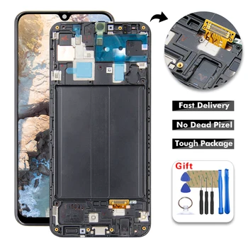 

AMOLED For Samsun Galaxy A30 A305/DS A305F A305FD A305A Display Screen Digitizer Touch Panel Glass Assembly Replacement+Frame