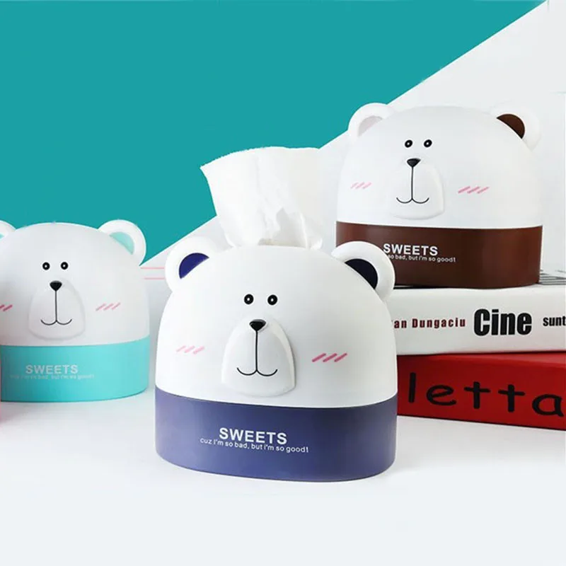 

Originality Articles Rb271 Polar Bear Tissue Box Plastic Roll Of Paper Tissue Box Desktop Animal Tissue Box