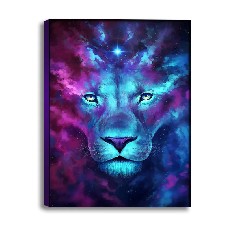 

Manufacturers Decorative Painting Frame Painting Abstract Bluish Violet Lion Airbrush Painting AliExpress Amazon Wish Painting C