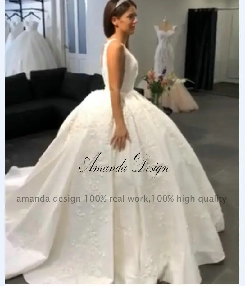 Аманда дизайн robe de mariage кружевное платье с вышивкой и открытой спиной свадебное платье