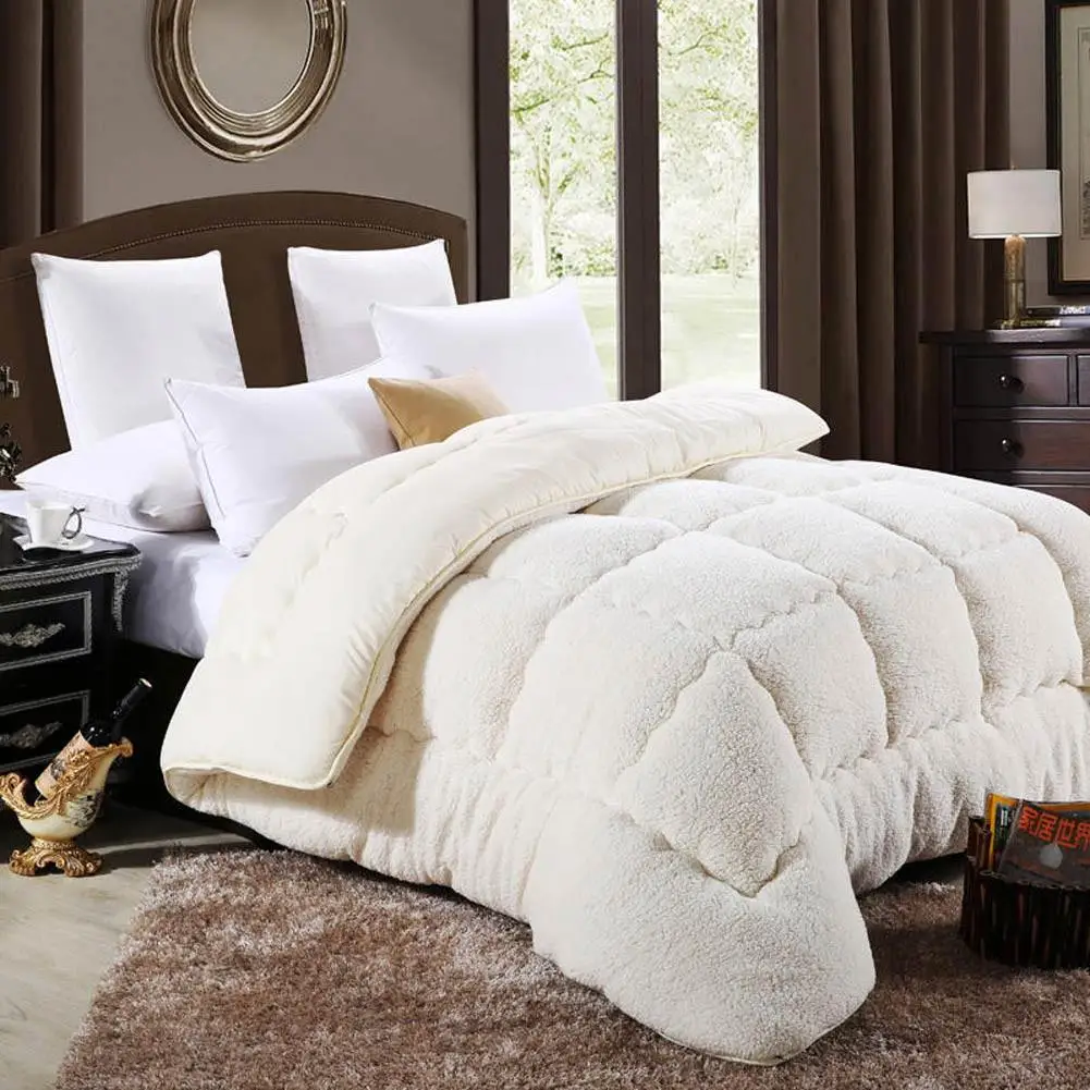 

200x230cm 4D Washable Hotel Luxury Imitation Goose Down Duvet Core Wool Fabric Double Quilt Core Bedding Blanket Four Seasons