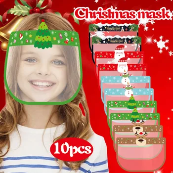 

10pcs Children Face Mask Style Face Shield Christmas Print Design Mask Protection Kids Mask Style mascarillas lavables маски