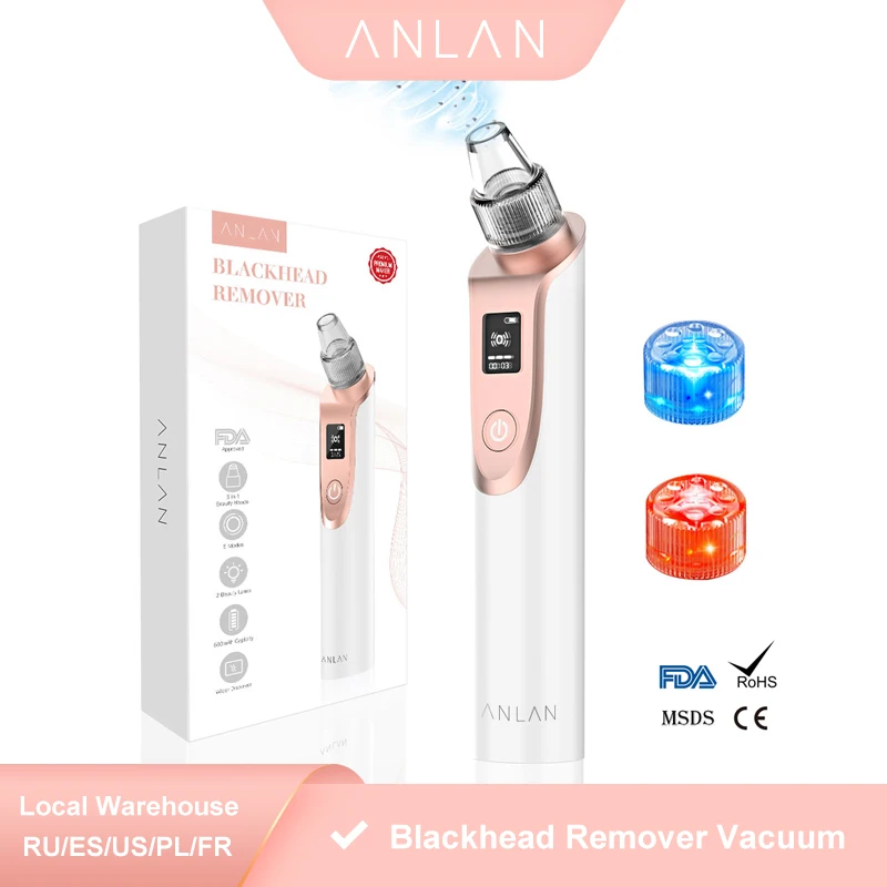 

ANLAN Blackhead Remover Vacuum Pore Cleaner Acne Comedones Removal Black Head Remover Face Care Pimples Tools Comedone Extractor