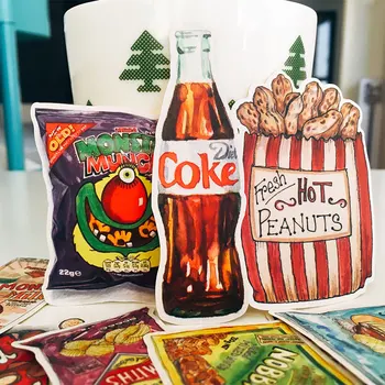 

20Pcs/Set Retro Vintage Snack Team Letter Sticker DIY Craft Scrapbooking Album Junk Journal Happy Planner Decorative Stickers