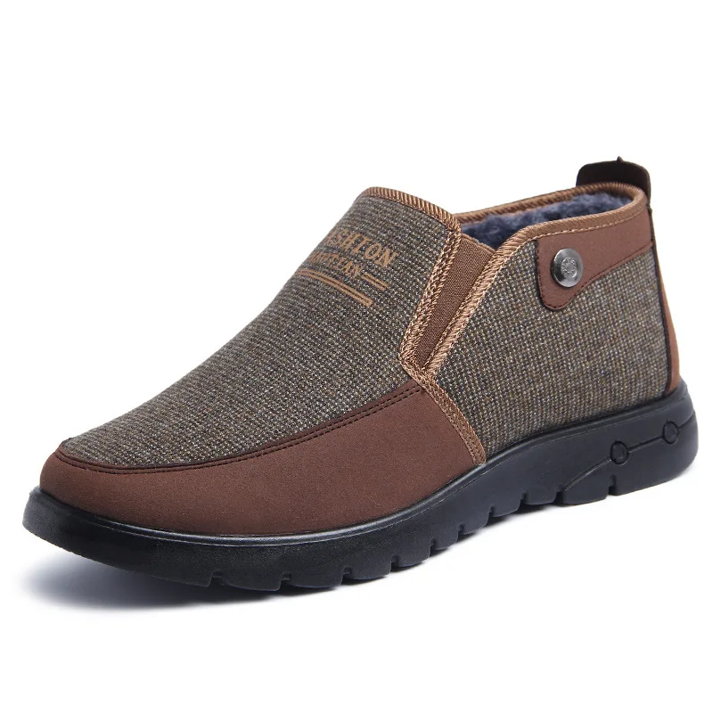 2019Old Beijing zapatos de abuelito, zapatos de algodón de mediana edad y  ancianos, zapatos de hombre, zapatos de invierno cálidos para padre -  AliExpress Calzado