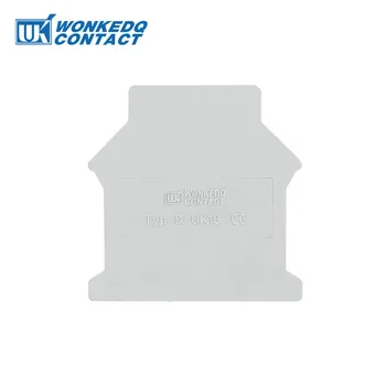 

10pcs D-UK16 For UK-16 Terminal Block Accessories End Cover Plate Din Rail Terminal Blocks