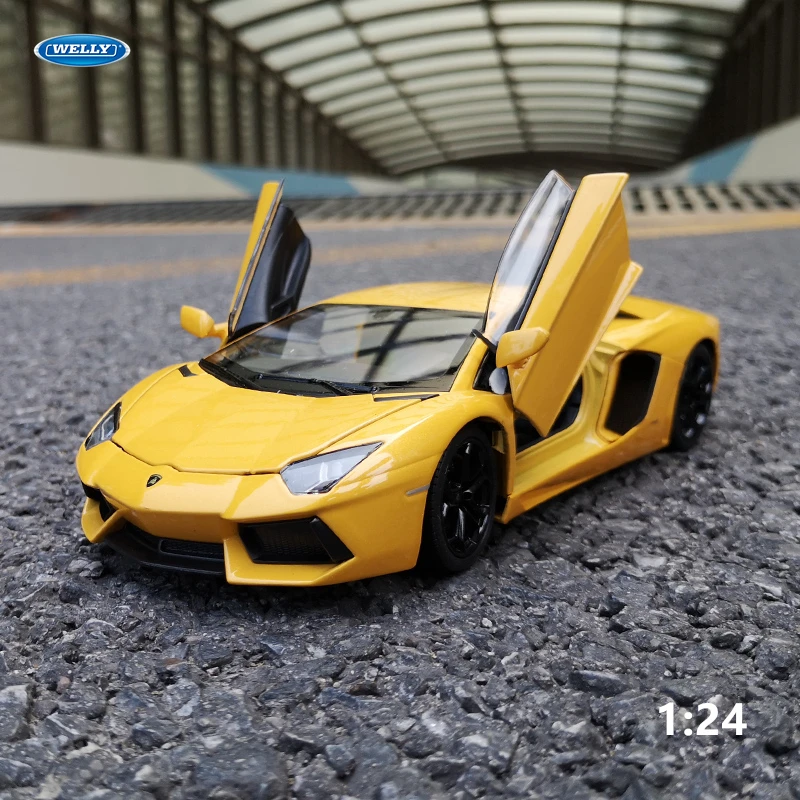 WELLY 1:24 Lamborghini Aventador LP700 4 литая Игрушечная модель автомобиля металлические игрушки