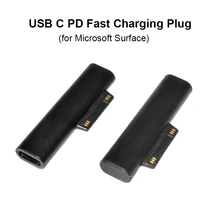 

USB C PD Fast Charging Plug Converter for Microsoft Surface Pro 3 4 5 6 Go USB Type C Female Adapter Connector for Surface Book