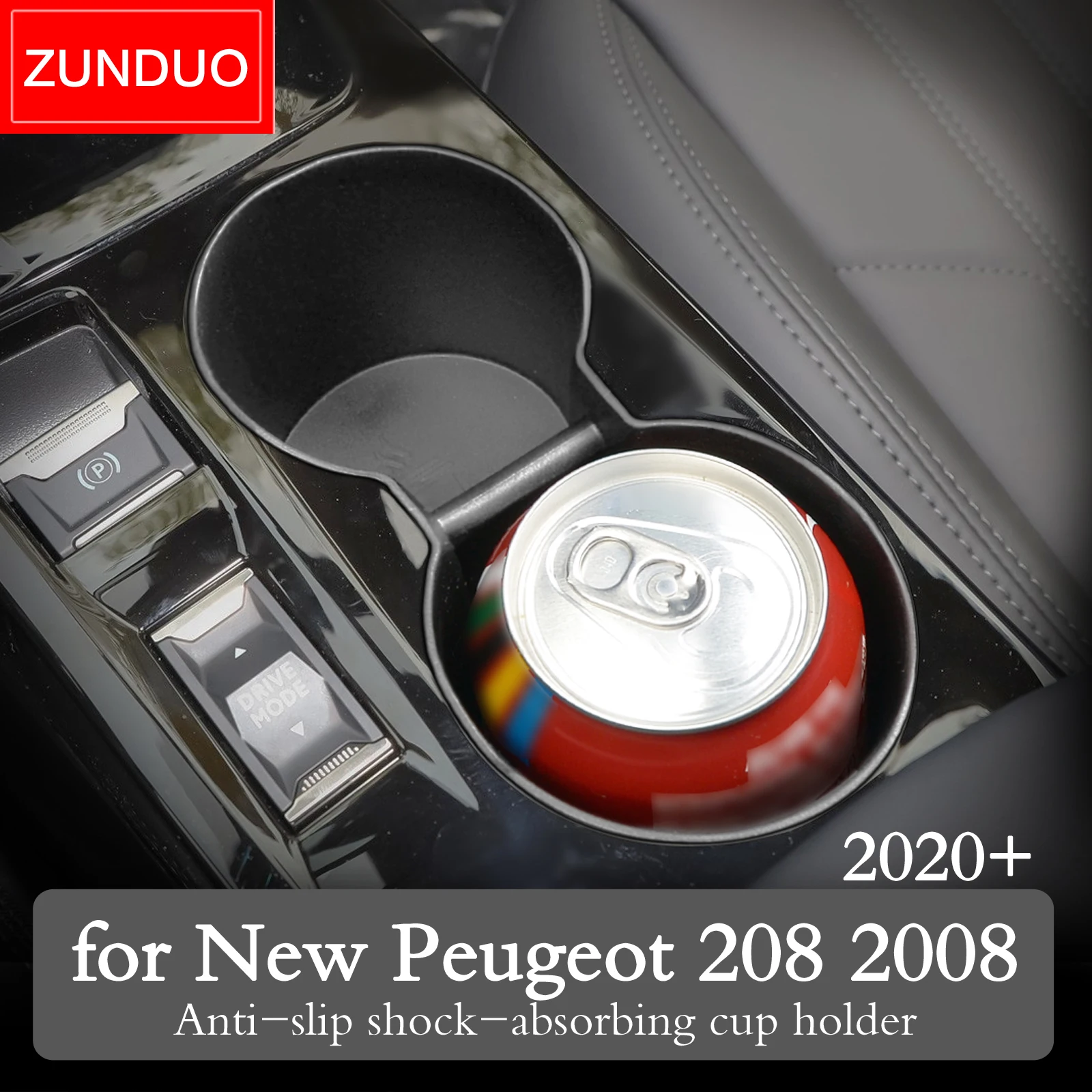 Custodia Protettiva Per Portabicchieri D'Acqua Per Peugeot 2008 E-2008 208 E-208 Gt 2019 -2022 2021 Bottiglia Per Bevande Scatola Antipolvere A Guscio