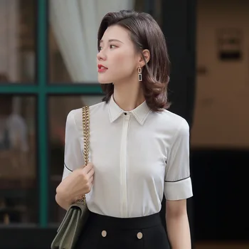 

Female 2020 Goddess Occupation Trend Work Backing Shirt Business Temperament Yan3131