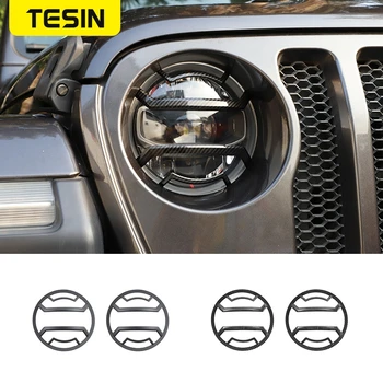 

Front Headlight Cover for Jeep Wrangler JL 2018 2019 Gladiator JT 2020 Head Light Lamp Hoods Decoration Sticker Car Accessories