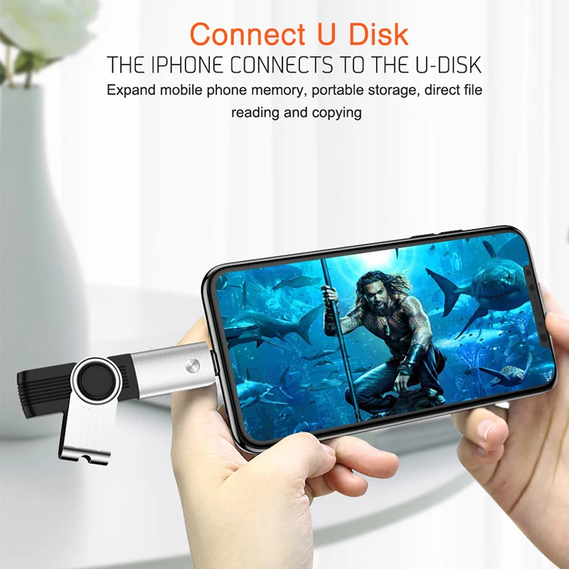 OTG адаптер для iphone 11 Pro Max XS XR 6 6s 7 8 Plus iPad IOS 12 13 к USB кабель камеры SD кардридер флэш