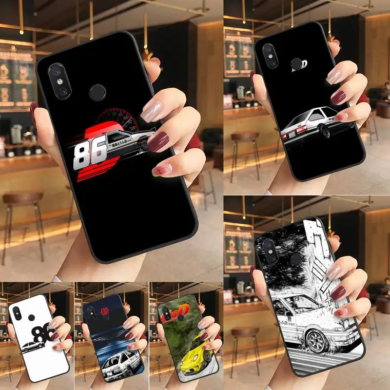 Мягкий черный телефонный чехол Yinuoda INITIAL D AE86 для телефона Redmi K20 Note 5 7 7a 6 8 Pro note 8T 9