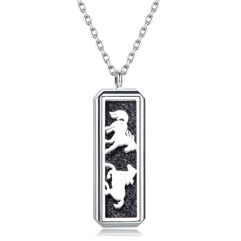 New Rectangle Magnetic Aroma Diffuser Locket Pendant Jewelry Stainless Steel Perfume Necklace Aromatherapy Essential Oil Locket - Окраска металла: 8