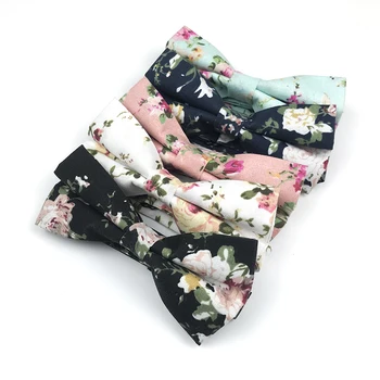 

Free shipping Cheap 100% Cotton Printed Bowtie Casaul Floral Mens Bow Ties