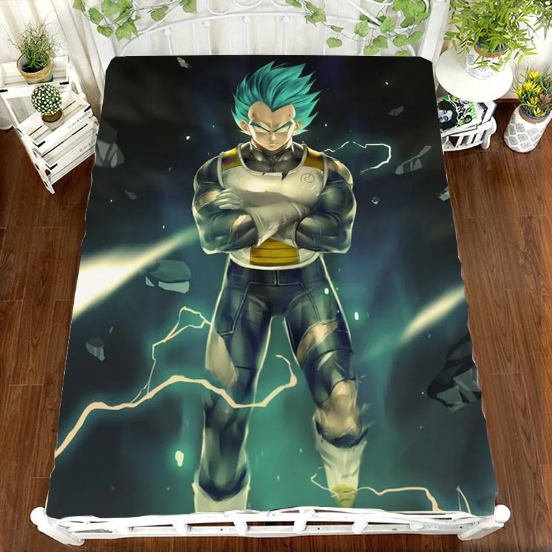 DRAGON BALL Z Аниме Печать простыня Vegeta Сон Гоку Zetto покрывало детская комната Простыня Постельное белье(без наволочки