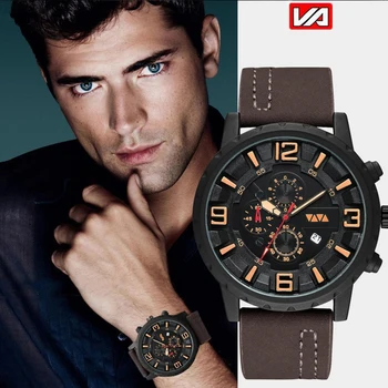 

Vava Men's Sports Quartz Watch Large Table Dribbling Calendar Men's Business Casual Watch