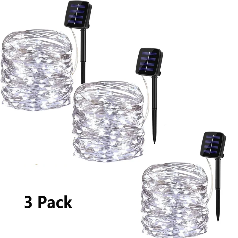 Solar String Lights Outdoor 200 LED 8 Modes Solar Powered Fairy Lights Waterproof Copper Wire Twinkle Lights for Garden Wedding solar led street light Solar Lamps