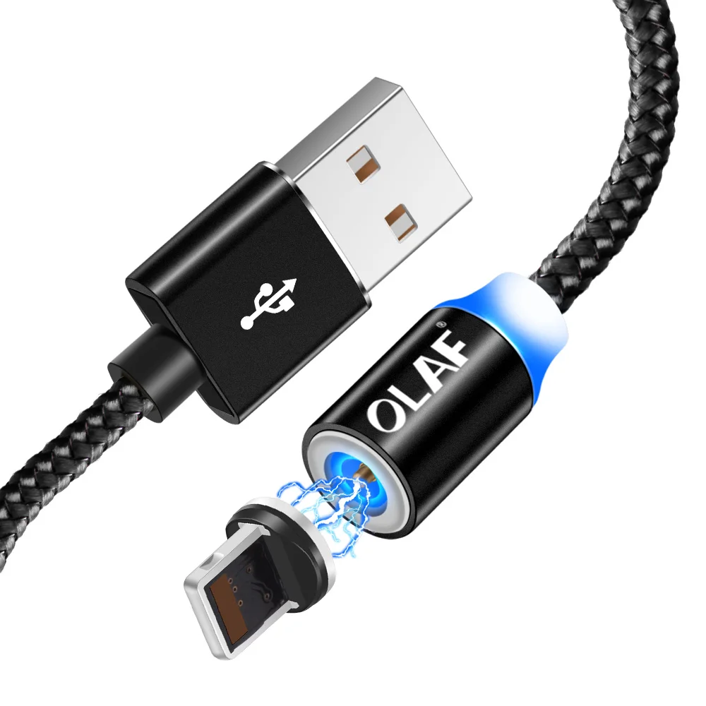 Магнитный USB кабель для huawei samsung type C type-C зарядный USB C Магнитный кабель Micro USB Мобильный шнур для телефона провод для iPhone 11 магнитная зарядка магнитный кабель провод для зарядки шнур для зарядки те - Цвет: for iphone black