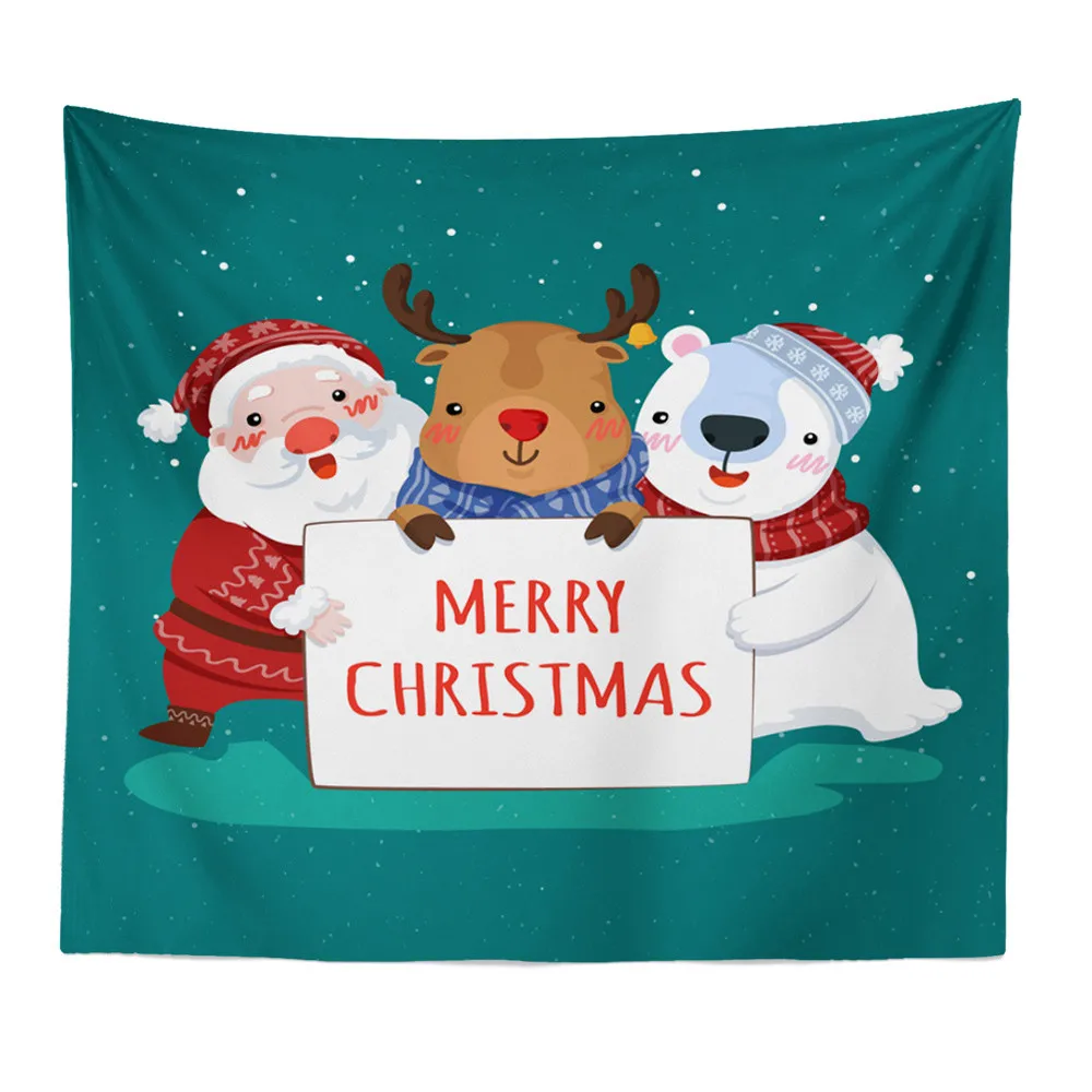 Гобелен настенный художественный домашний декор гобелен настенный Рождественский текстиль Одеяло Санта Клаус шаль коврик ковер домашняя подушка