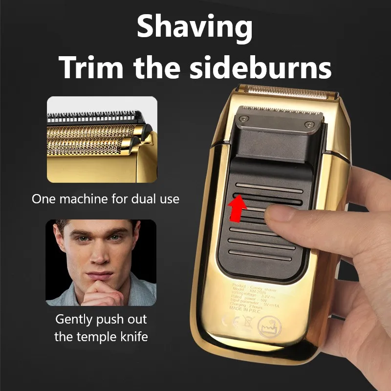 Kemei KM-2028 barber professional beard hair shaver for men electric shaver rechargeable electric razor balds shaving machine 6