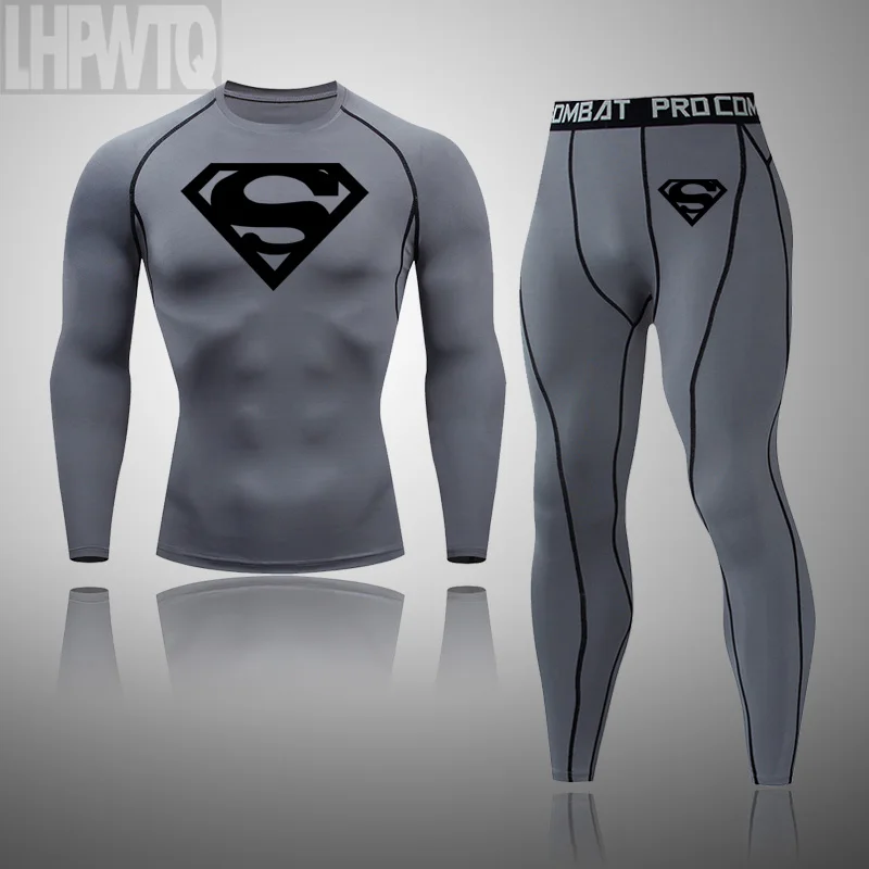 Новинка Мужская спортивная одежда rashguard для бега Мужской костюм фитнеса