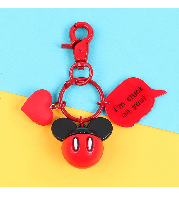 Disney Микки Маус Минни Сумка в виде пакета молока кулон милый мультфильм автомобиль брелок школьный сумка с подвесками девочка мальчик сувенирный подарок игрушка - Цвет: 1