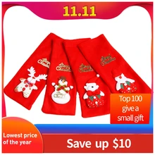 4 шт./Набор для декора рождественской бутылки вина, Санта-Клаус, снеговик, олень, крышка для бутылки, одежда для кухни, украшение для новогоднего, рождественского ужина# B