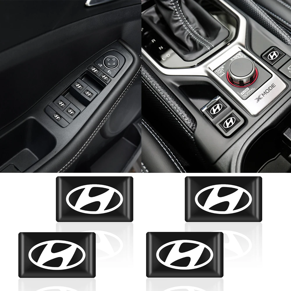 10Pcs 3D Car Styling Decorative Epoxy Resin Emblem Badge Sticker Decals for Hyundai Santa Fe Sonata Solaris Auto Accessories | Автомобили