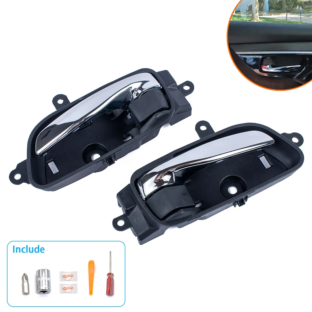 Decoration Car Door Handle Right Left Easy Install Smooth Safety Parts Replacement Removable Direct Fit Interior For Nissan