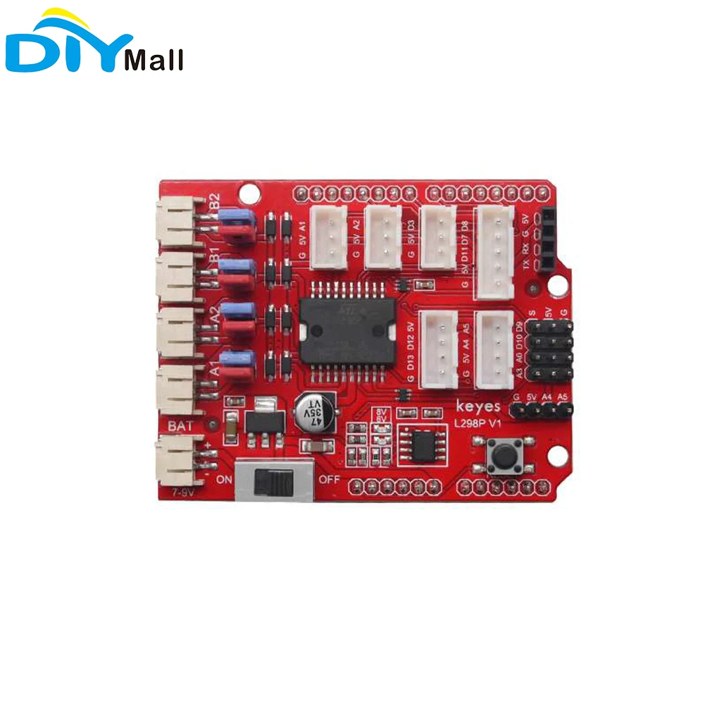 

Keyes L298P DC Motor Driving Shield Expansion Board 2.54mm Female Header Interface for Arduino Smart Car