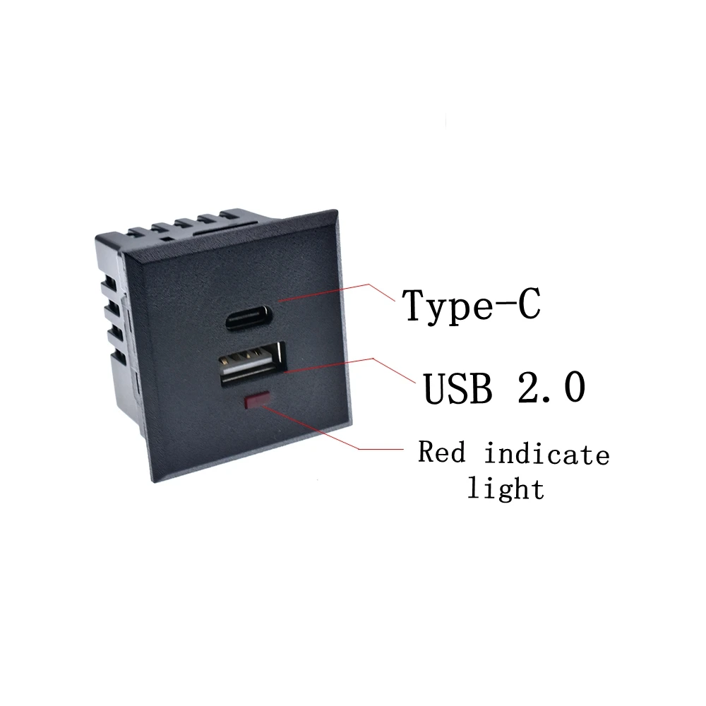 Dc5v 1a Charging Modules 128 Type Usb 2.0 Charger Energy Power Socket Wall  Panel Outlet Electric Slot Connector 23x36mm - Electrical Sockets -  AliExpress