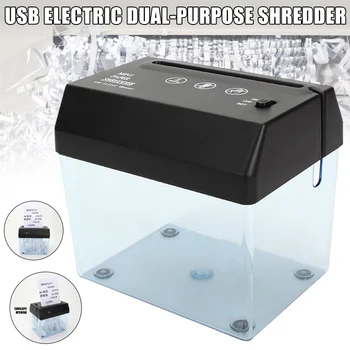 

A6Crusher Paper Mini Electric Shredder Documents Cutting Machine with Letter Opener for Home Office Desktop DC112