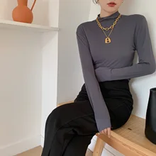 Best Price Woman Tshirts Autumn Winter New 2020 Full Stand Korean Fashion Undershirt Soft Comfortable Plus SizeSlimming Sexy Tops Undefined Best Price Woman Tshirts Autumn Winter New 2020 Full Stand Korean Fashion Undershirt Soft Comfortable Plus SizeSlimming Sexy Tops Undefined