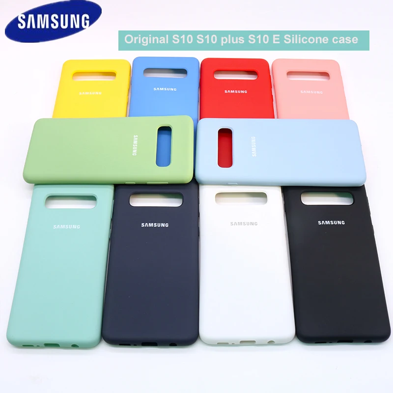Жидкий силиконовый чехол для телефона Samsung Galaxy S10 Plus S10E шелковистый мягкий