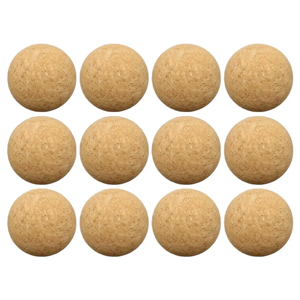 6/12pcs 36mm Cork Solid Wood Foosball Table Soccer Ball Football Balle Baby Foot Fussball Desktop Soccer Babyfoot
